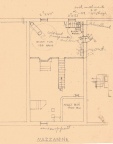 Vintage Stevens Point Brewery blueprint of the Brew House layout detail